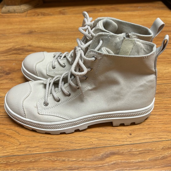 Skechers Mountbay Women’s Canvas Zip Up Sneaker Boots with Lug Sole | Size 8.5 - Picture 1 of 12
